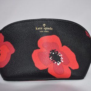 Kate Spade Poppy Flower Design Cosmetic Bag